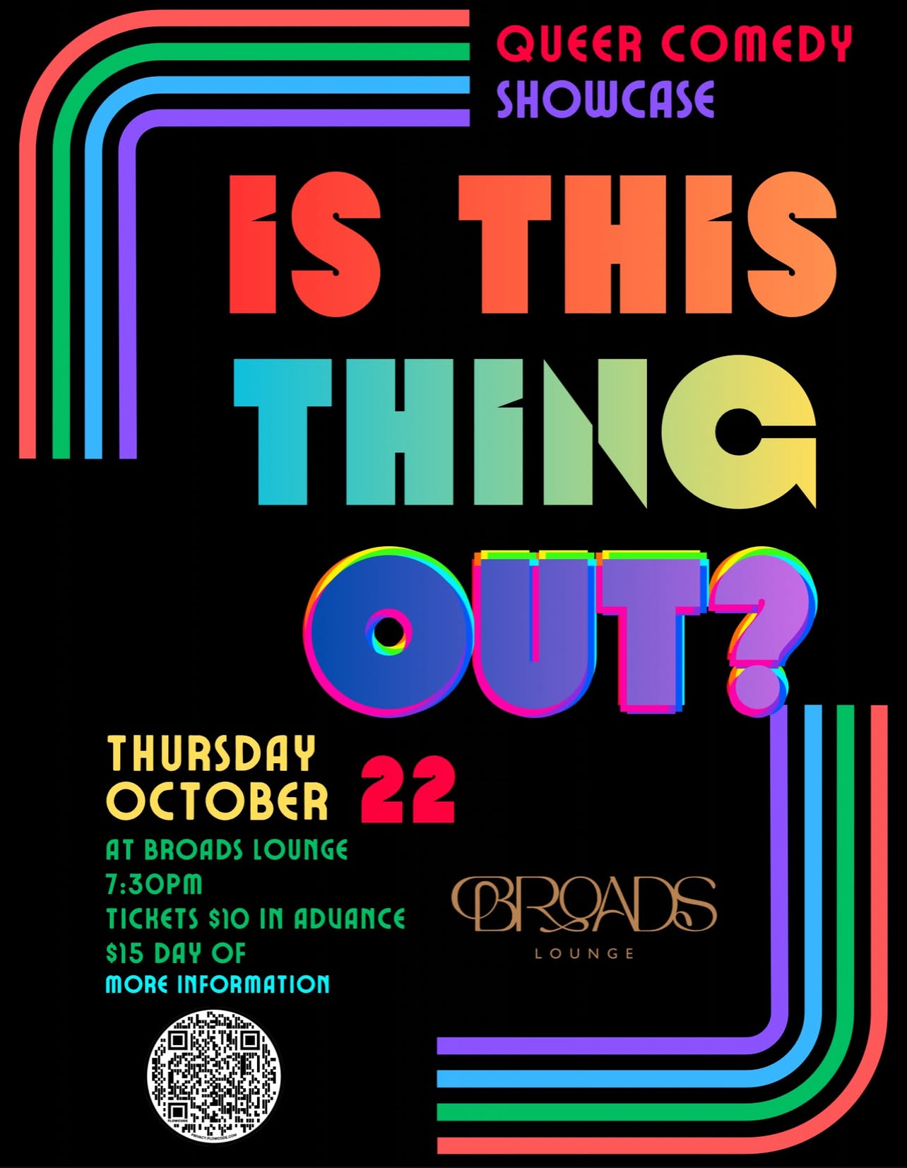 Is This Thing Out? A Queer Comedy Showcase at Broads Lounge, Chattanooga